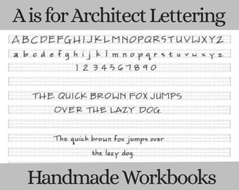 A is for Architect Print Lettering Workbook - Etsy A is for Architect Print Lettering Workbook - Etsy