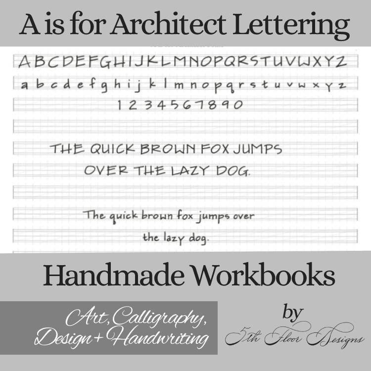 A is for Architect Print Lettering Workbook - Etsy