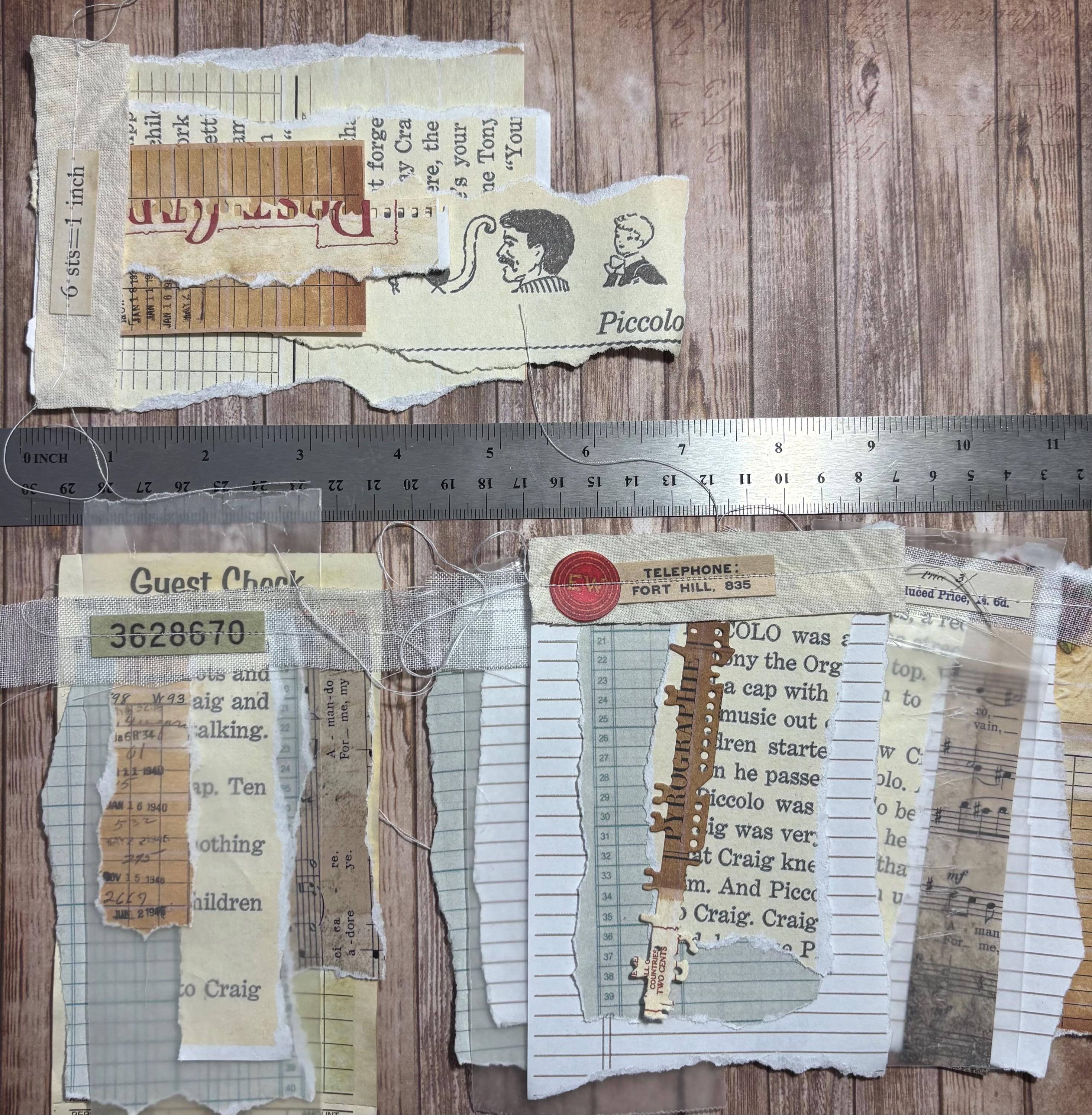 Handmade Fabric and Paper Clusters Junk Journal, 5 Piece Set - Etsy