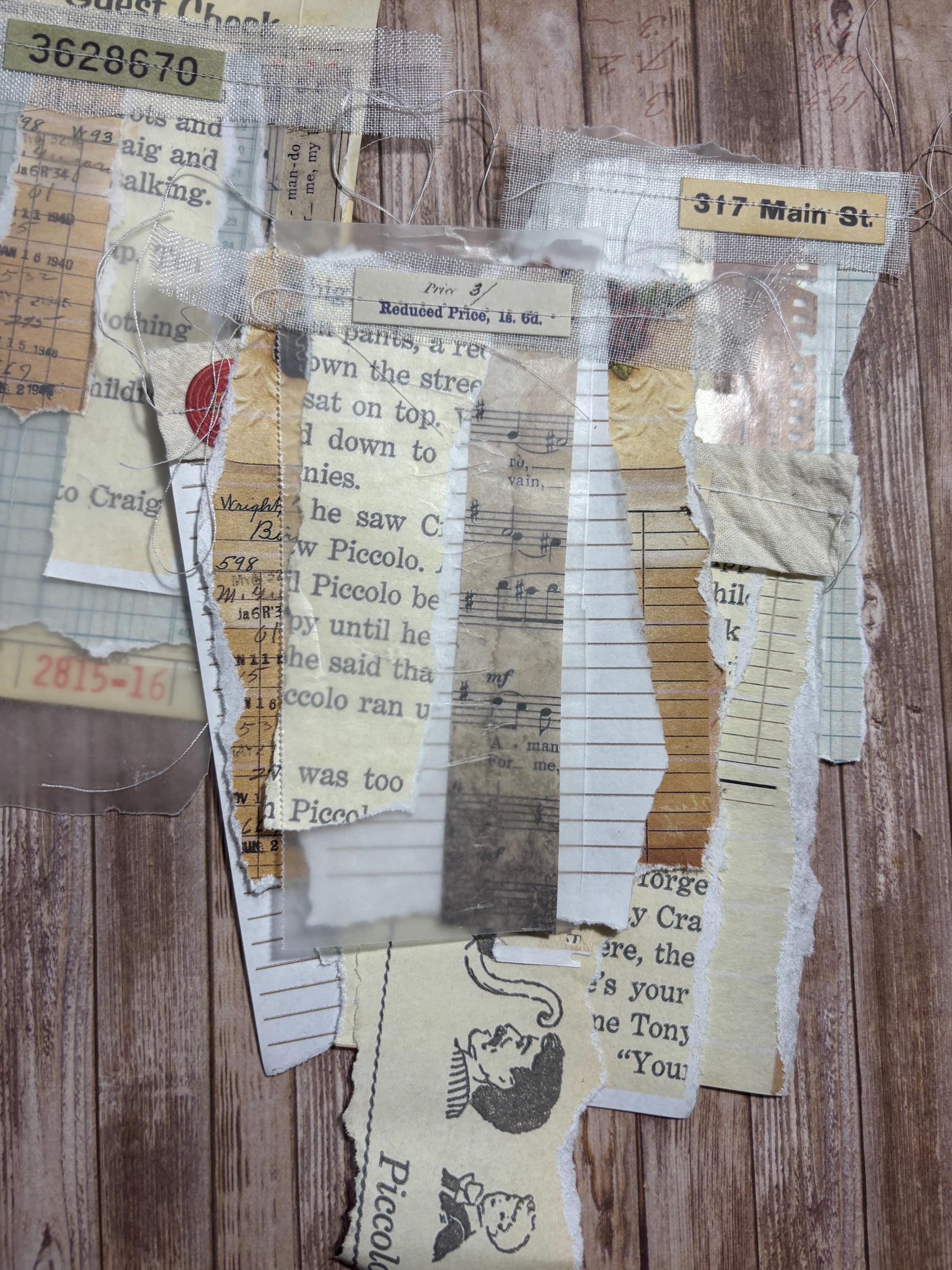 Handmade Fabric and Paper Clusters Junk Journal, 5 Piece Set - Etsy