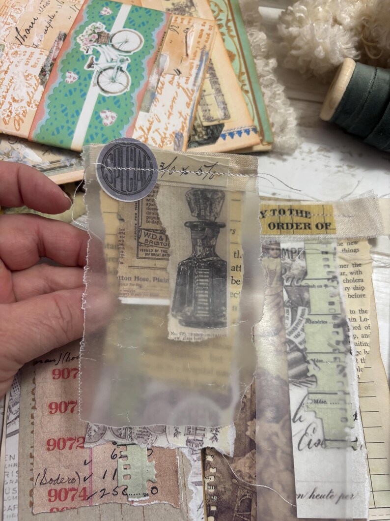 Handmade Fabric and Paper Clusters Junk Journal, 5 Piece Set - Etsy