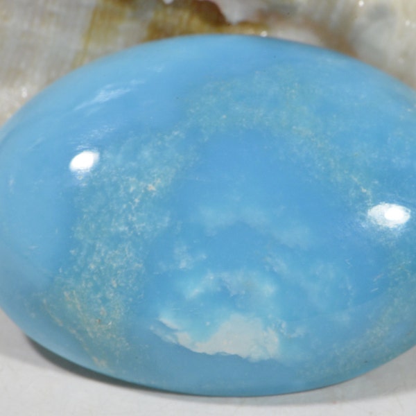 Turquoise Blue Ridge 23.9x17x6.2mm  Hand Cut Natural Gemstone Cabochon Turquoise Cabs