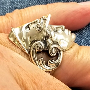 Athena's Grace: Silver Goddess Ring