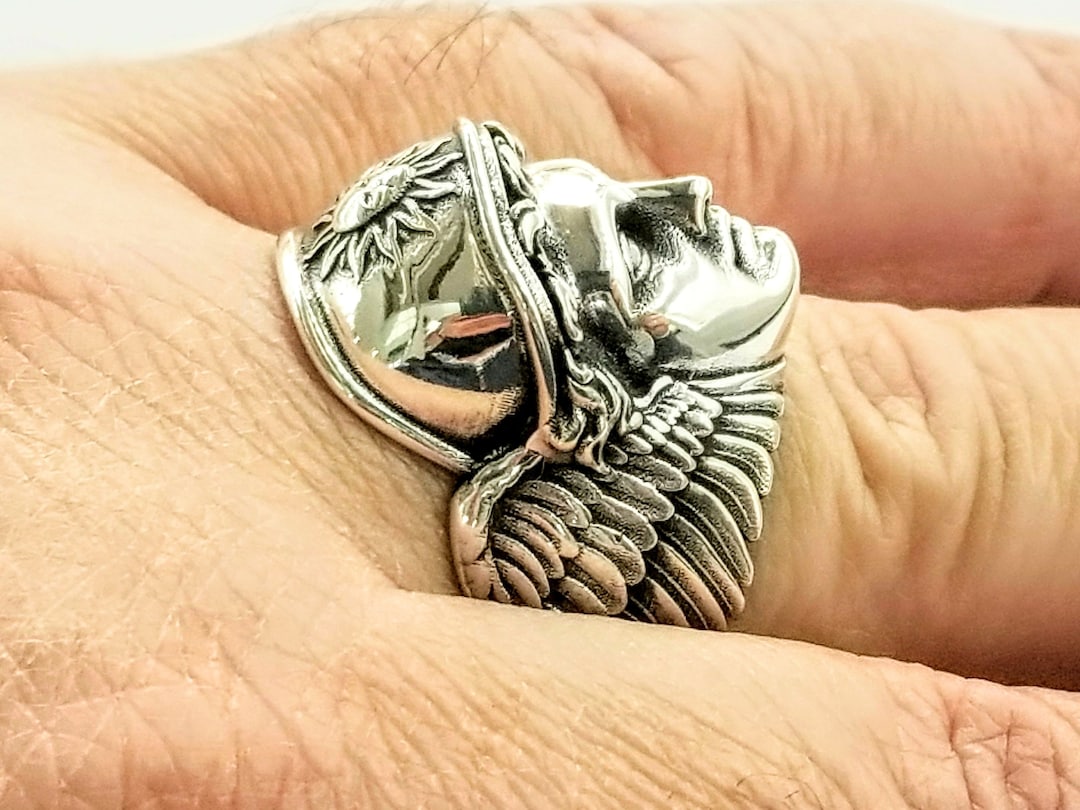 God Hermes ring in sterling silver 925 messenger of the Gods Etsy 日本