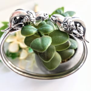 Silver ram bracelet, long horned ram heads on silver torque bracelet, adjustable silver cuff.