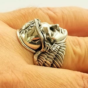 Griechische Mythologie Gott Hermes Ring in Sterling Silber 925, Bote der Götter, mythischer Schmuck, Silber Hermes Schmuck.