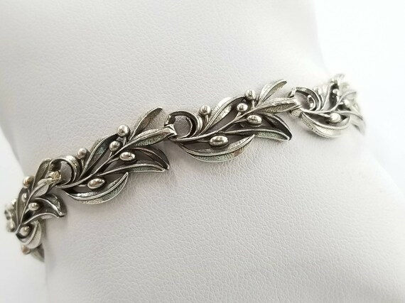 Olive Leaf Bracelet in Solid Sterling 