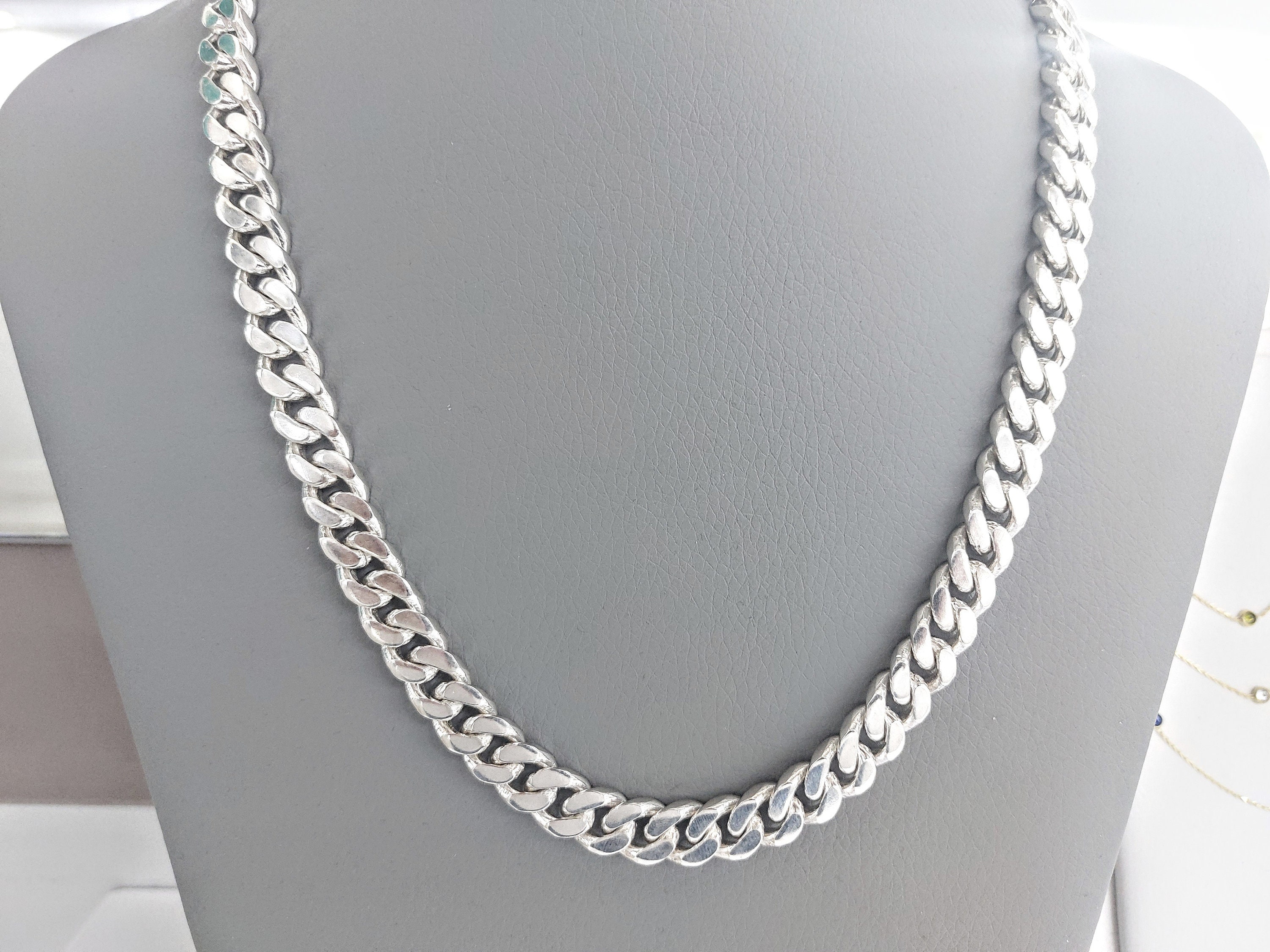 925 Italy Solid Sterling Silver Curb Chain Necklace 6mm 45cm 50cm 55cm 60cm  | eBay