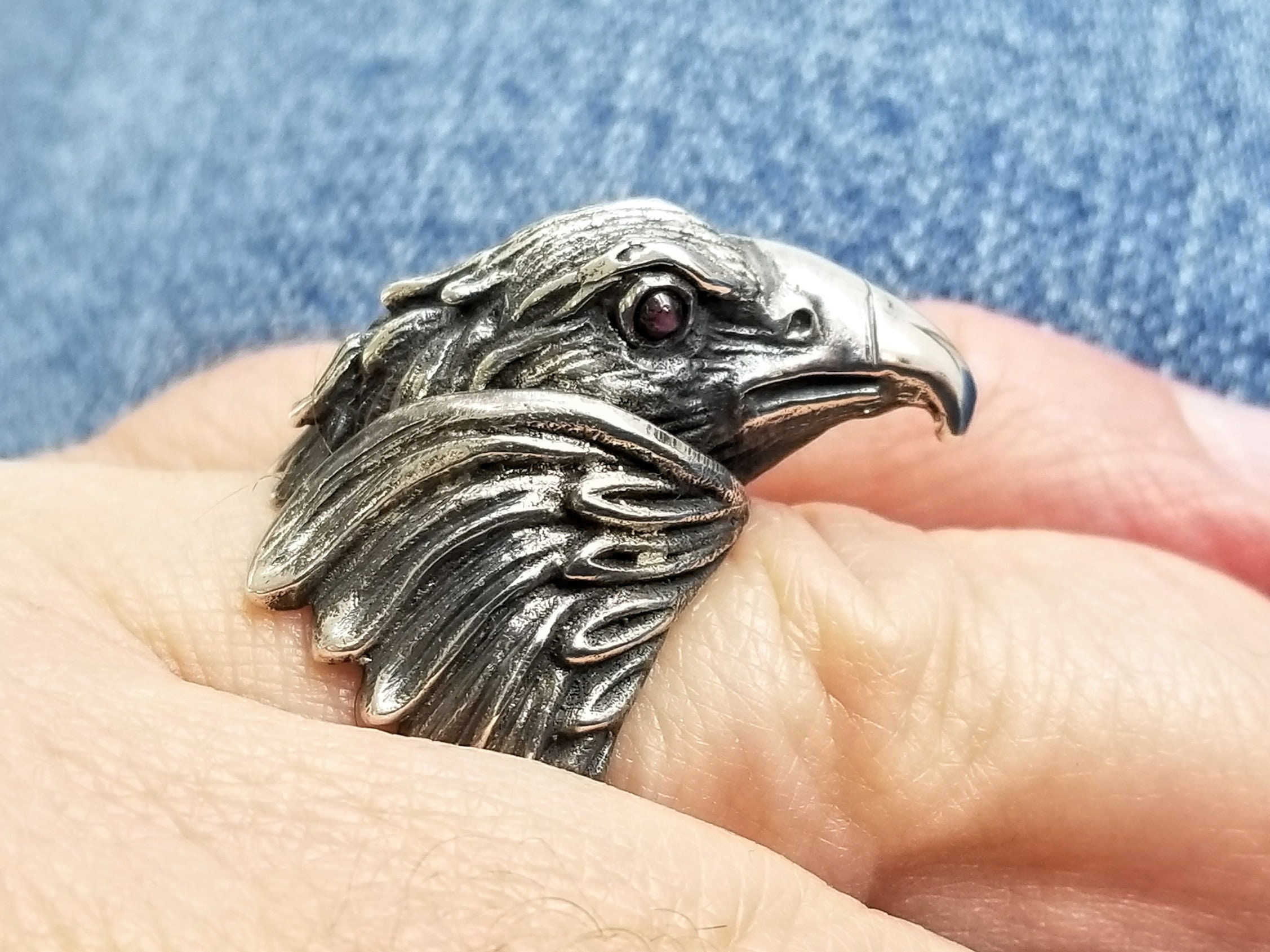 Anillo de águila en plata de ley 925 anillo de cuervo. - Etsy España Anillo de águila en plata de ley 925 anillo de cuervo. - Etsy España