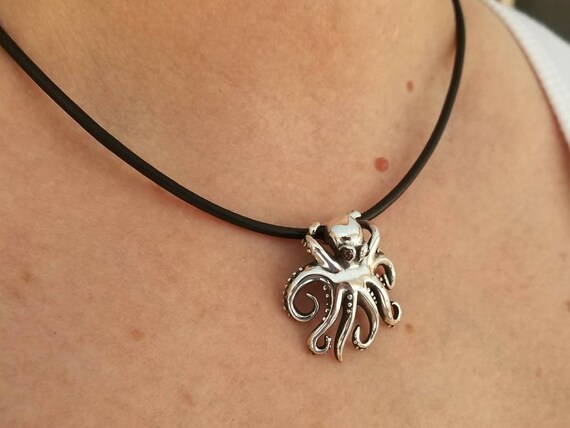 Octopus Pendant in Sterling Silver 925 