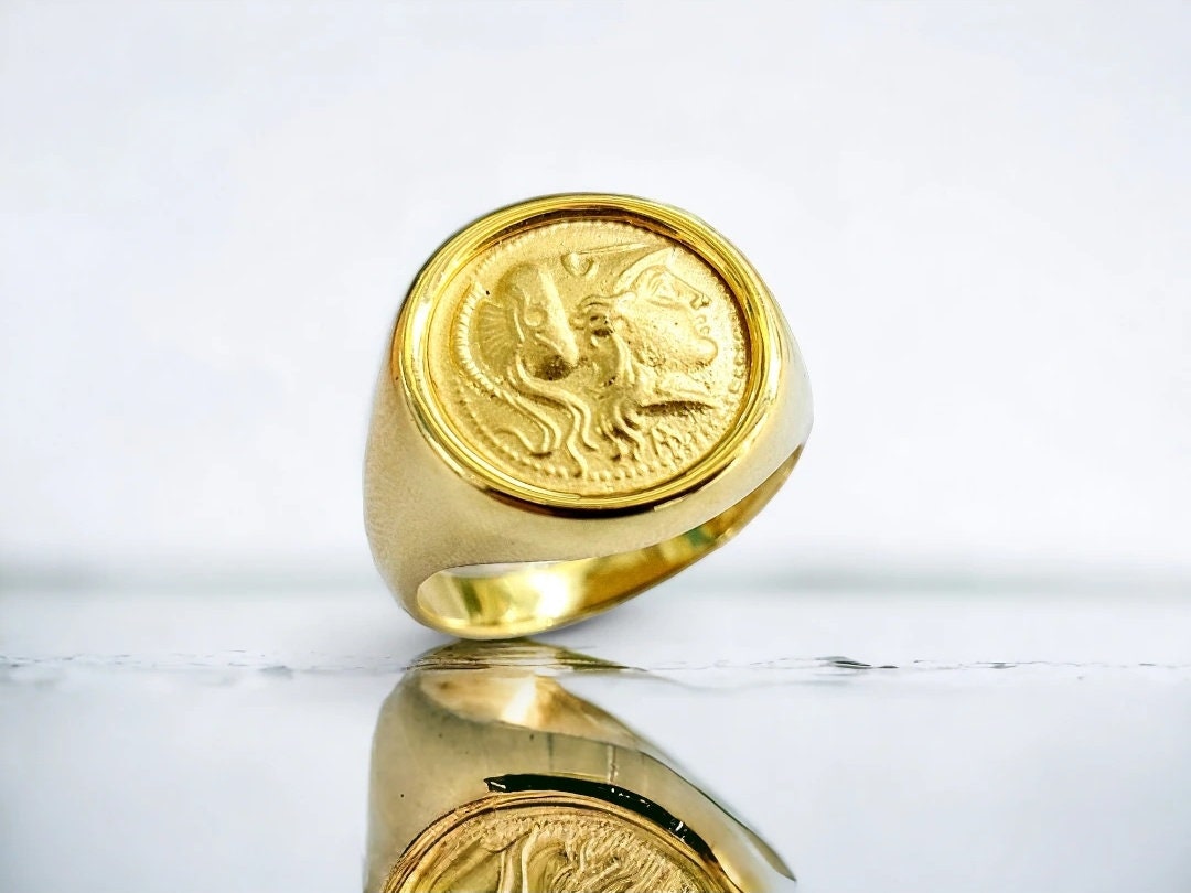 Anillo de moneda de oro hotsell