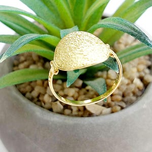 K14 Gold Phaistos Disc Ring: Ancient Greek Calendar Symbol