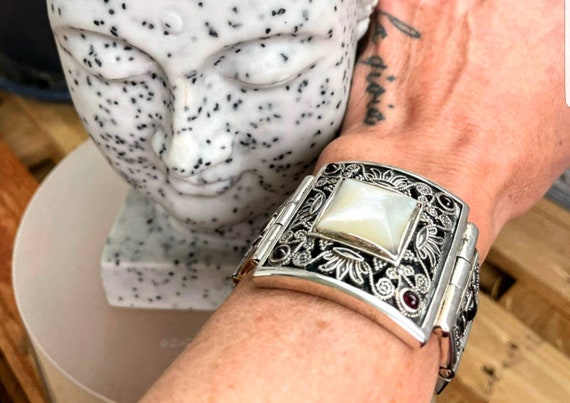 Large Cuff Bracelet With Mother of 
