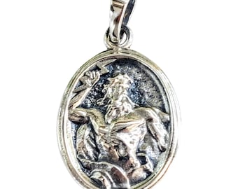 Greek God Zeus pendant, sterling silver 925, mythology jewellery, gift for history lover