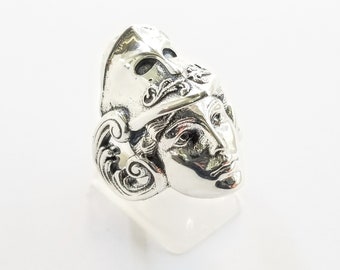 Goddess Athena ring in sterling silver 925, Greek mythology jewellery