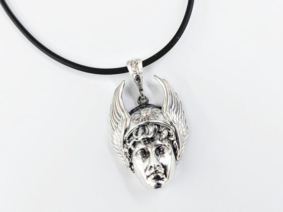 Ciondolo Hermes in argento sterling 925 collana Mercurio Dio greco Hermes Jewelry Etsy Italia
