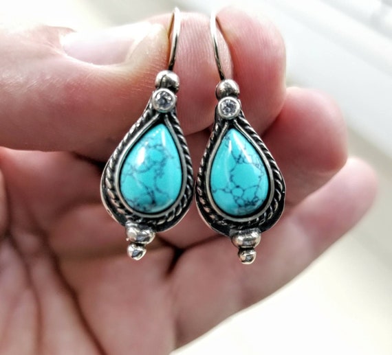 Etsy turquoise earrings outlet