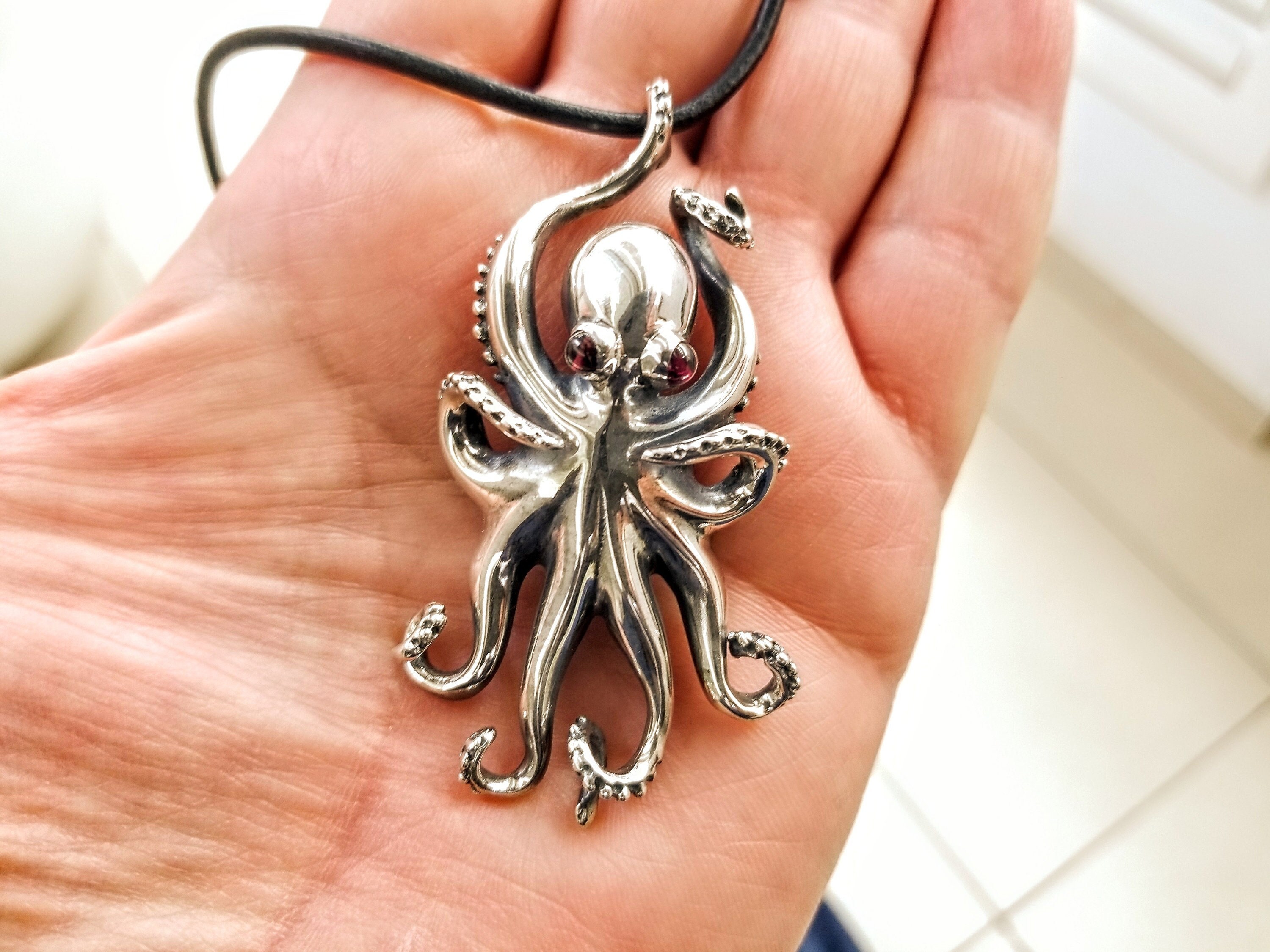 Octopus Pendant in Sterling Silver 925. - Etsy