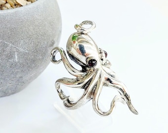 Chic octopus ring in sterling silver 925, ocean inspired ring, nautical jewelry