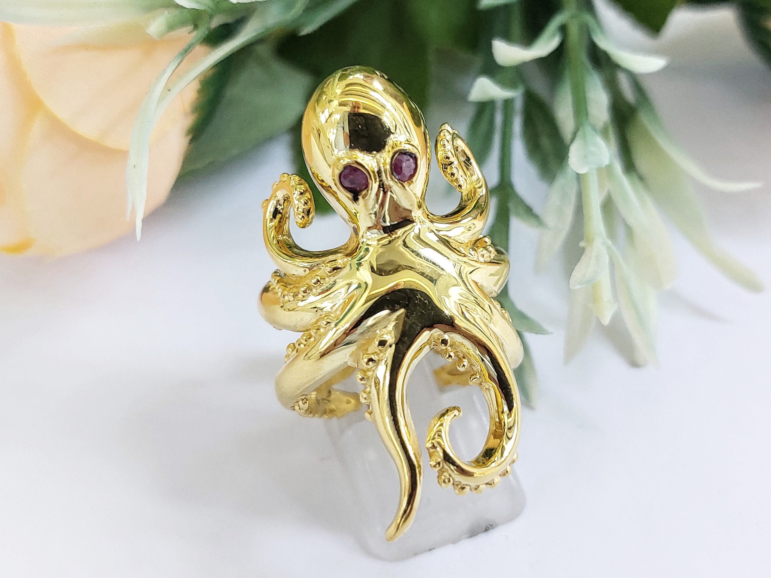 Gold octopus best sale ring