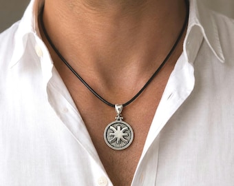 Delphic epsilon pendant in sterling silver 925, Ancient Greek symbols, Apollo heritage