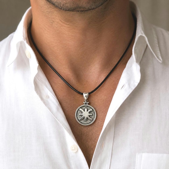 Delphic epsilon pendant in sterling silver 925, Ancient Greek symbols, Apollo heritage