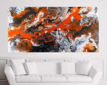 Abstract Wall Decorative Stretched Custom Made Canvas Print Contemporary Living Room Decor Modern Art  by Leon Zernitsky.