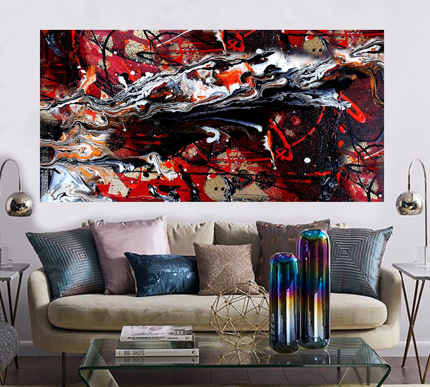Abstract Wall Decorative Stretched Custom Made Canvas Print