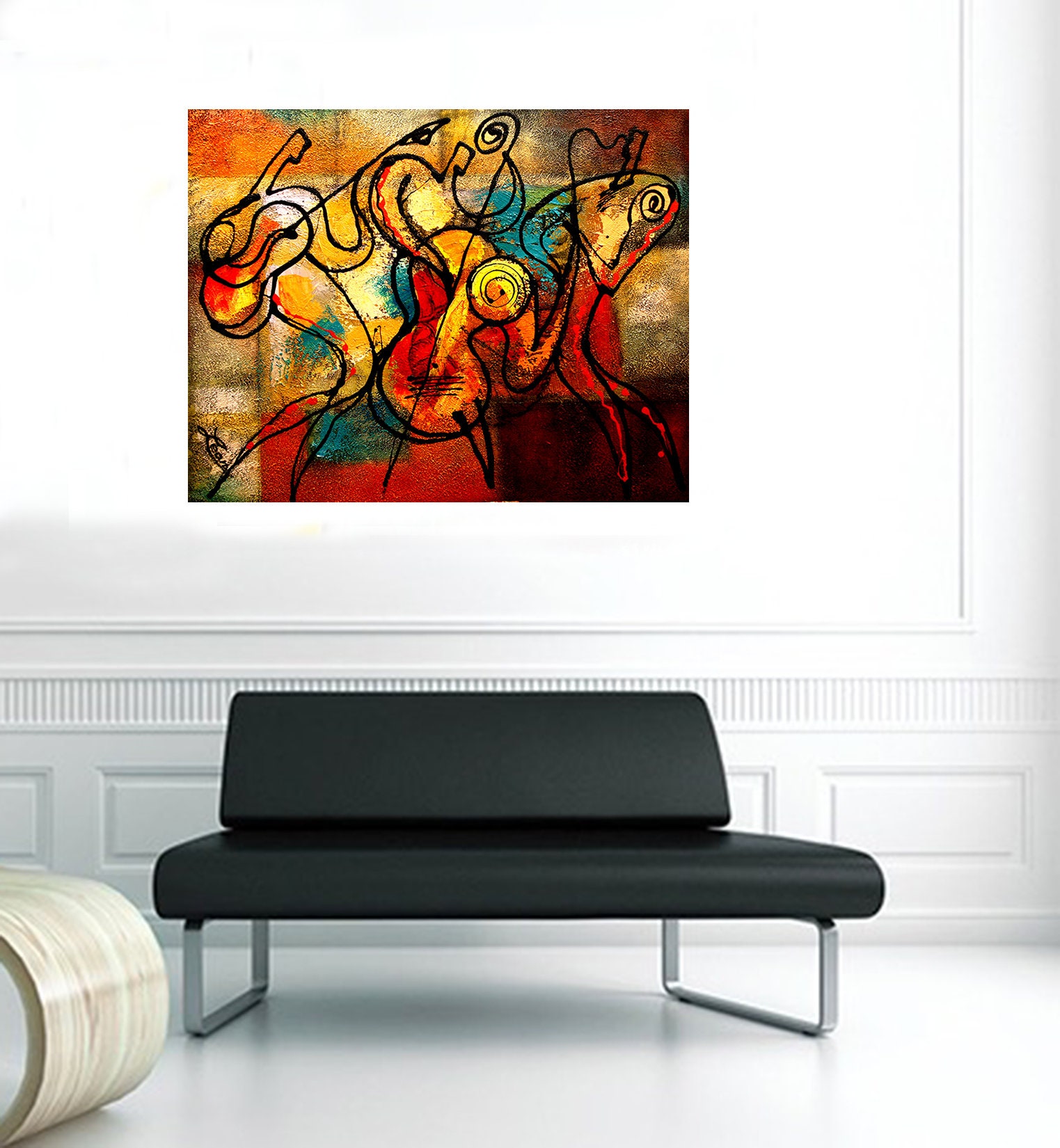 100% Handpainted Huge Modern Abstract Music Paintings Acrylic Paint For  Canvas Art Deco Paintings Sale Living Room Decoration From Kfpainting,  $49.24