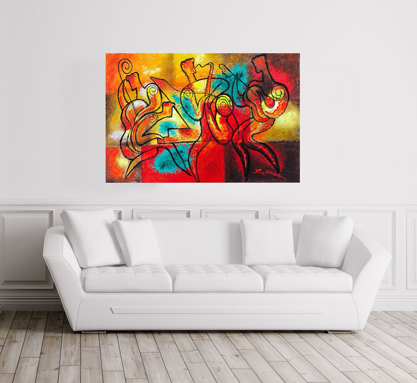 Jazz-Musik Wandtattoo Aus Vinyl – Entfernbar, Wasserfest, 57x53 Cm, Selbstklebend