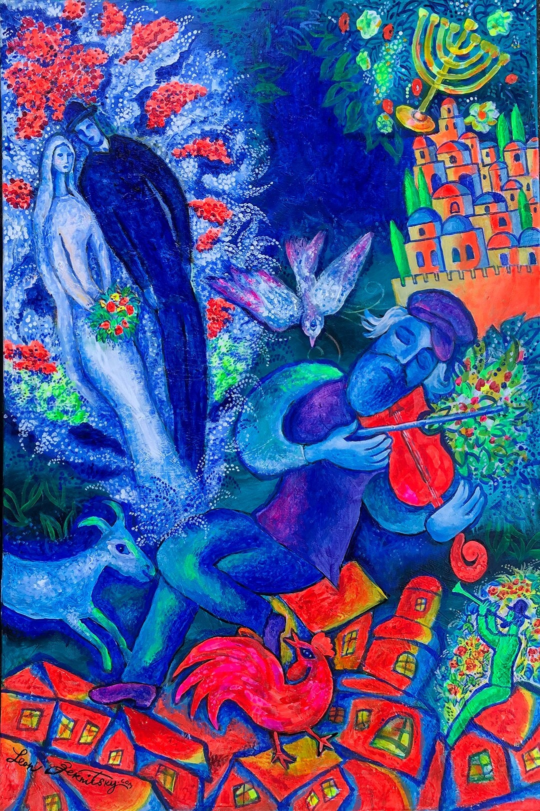 LEON レオン　アート　絵画 LeonZernitskyArt - Etsy