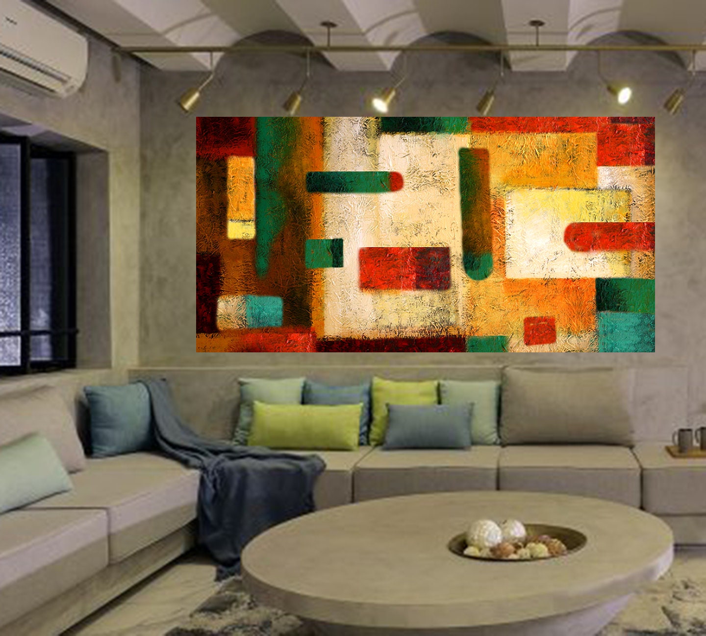 Abstract Wall Decorative Stretched Custom Made Canvas Print