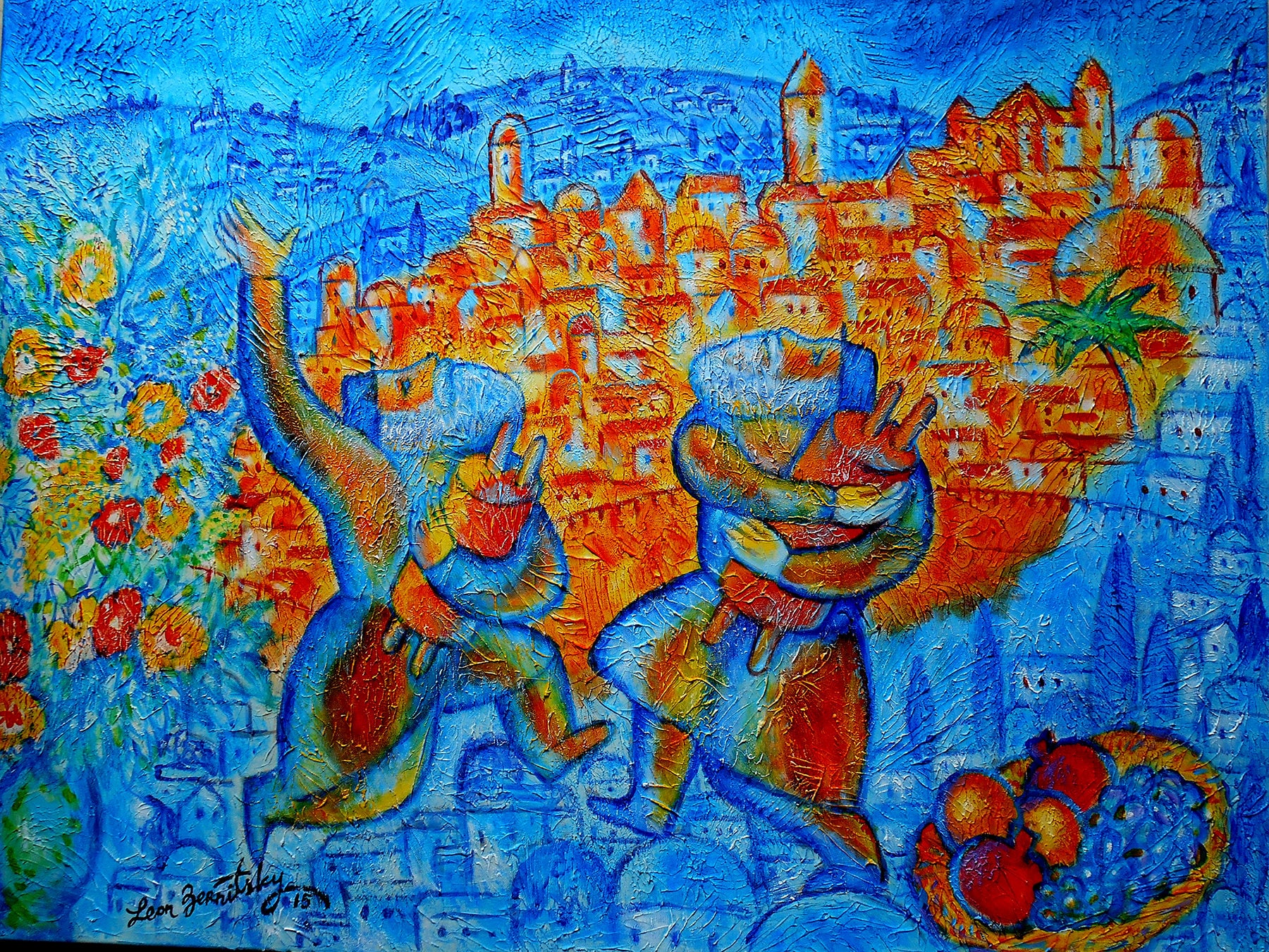 Canvas Art Stretched Jewish Home Wall Decor Canvas Print Abstract