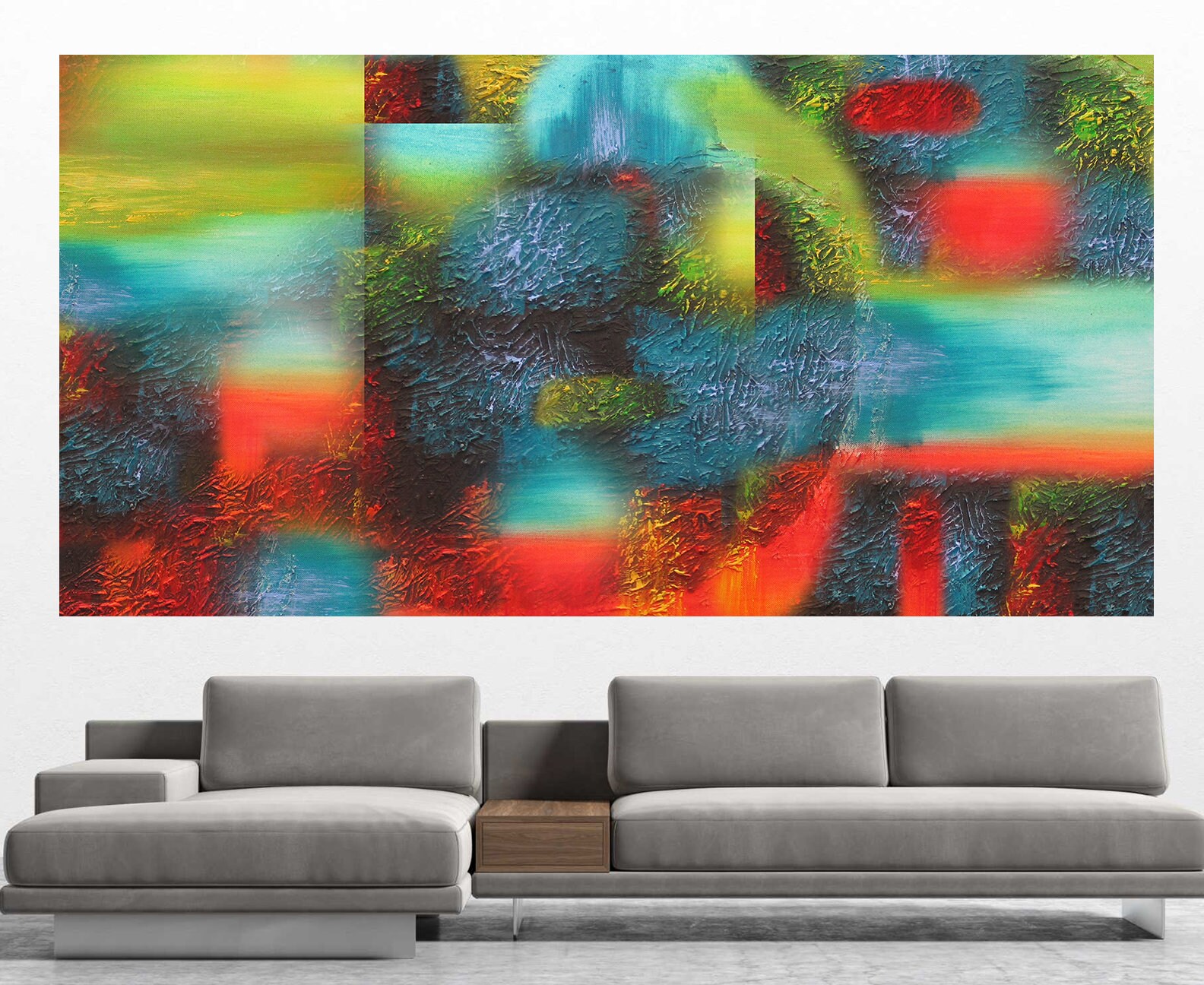 Abstract Wall Decorative Stretched Custom Made Canvas Print Contemporary Modern Room decor Art 