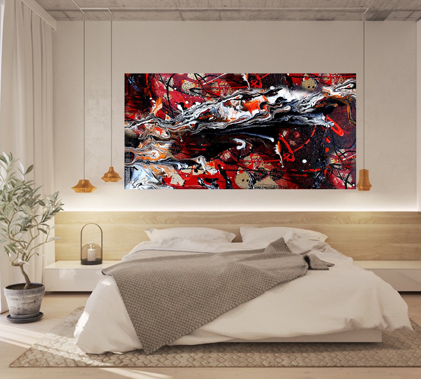 Abstract Wall Decorative Stretched Custom Made Canvas Print