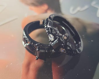 Sylus themed pair rings, Love and deepspace, main character sylus matching rings,  Sylus Jewelry ,COSPLAY PROP, Metal, US Seller