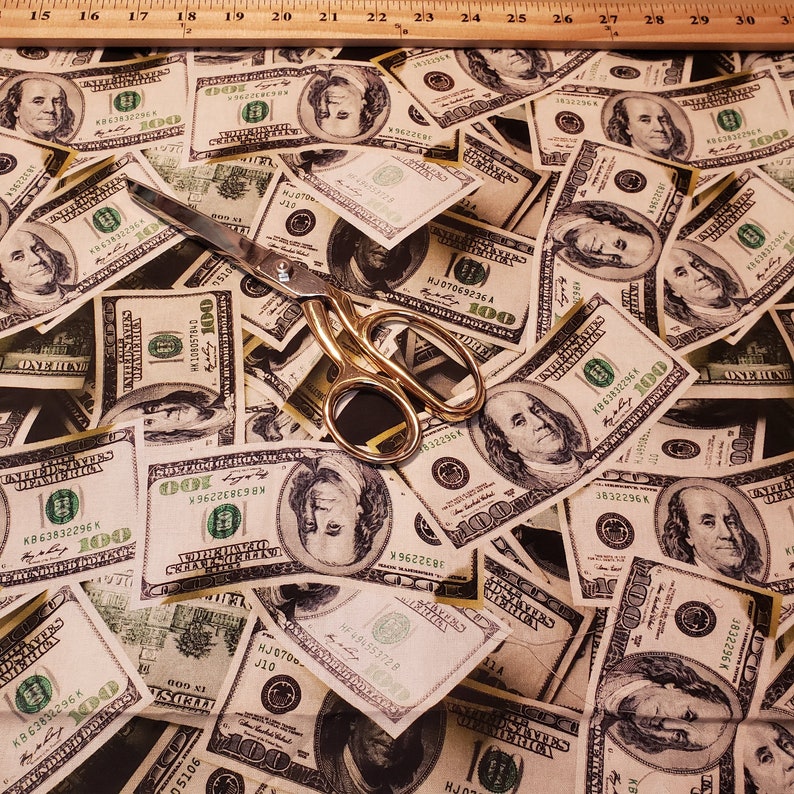 Money Fabric US Currency Fabric 20 Dollar Bills Fabric Gag Etsy