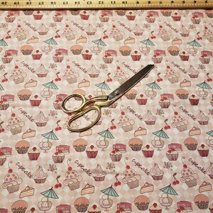 Sweet Lolita Fabric, cup cakes and ice-cream fabric, Sweet Lolita fabric, 100% cotton fabric, by half yard or Fat quarter, US Seller