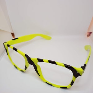 hand painted 707 glasses Mystic Messenger cosplay prop Neon Yellow