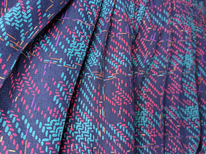 Vintage 80s ALFRED DUNNER Long Pleated Skirt Blue Plaid Pattern Print Elastic Waist Granny Womens Petite 6