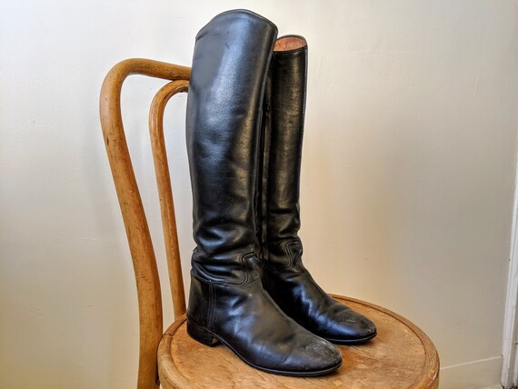 distressed riding boots