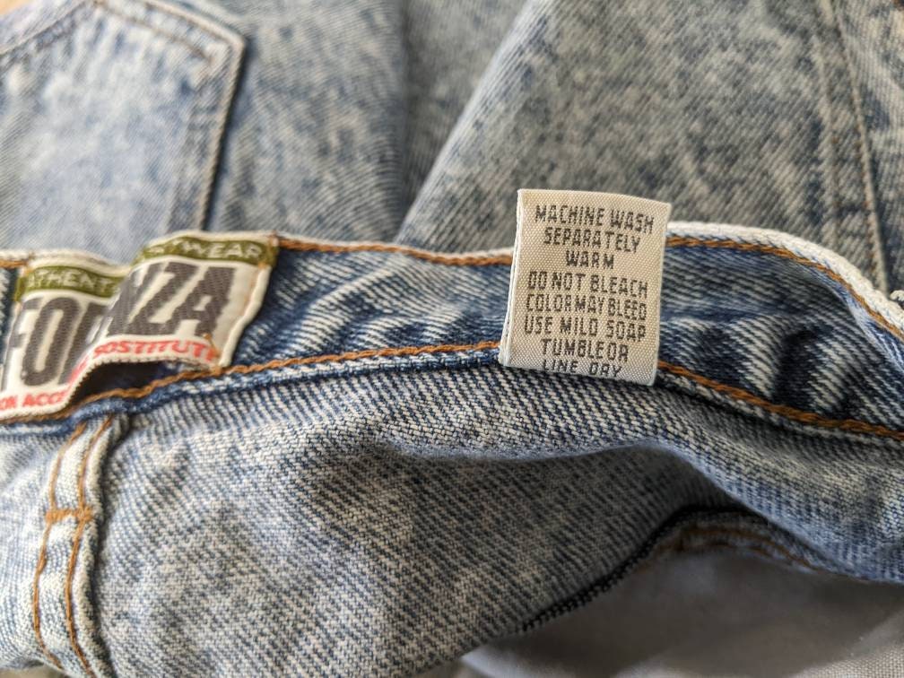 Vintage 90s FORENZA JEANS Acid Wash Denim Mini Skirt Women 8
