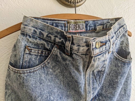 Vintage 90s FORENZA JEANS Acid Wash Denim Mini Skirt Women 8