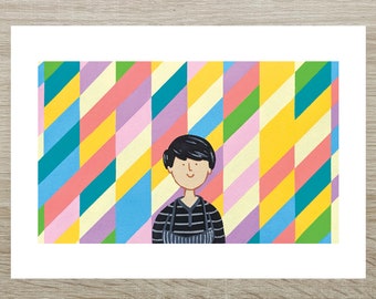 Bridget Riley - Posca Print (A5)