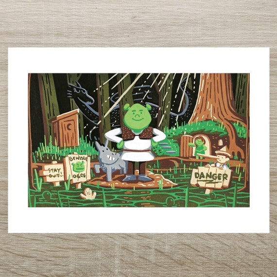 Shrek T-Pose | Art Board Print