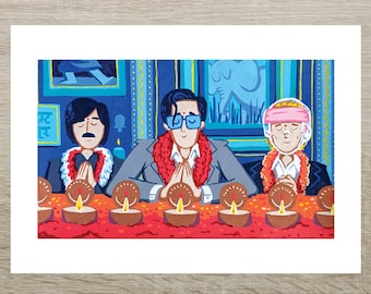 La aventura de Darjeeling - Impresión Posca de Wes Anderson (A5)