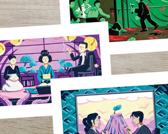 Park Chan-Wook Posca Print Set (Three A5 Prints) Oldboy, Handmaiden, Decision to Leave