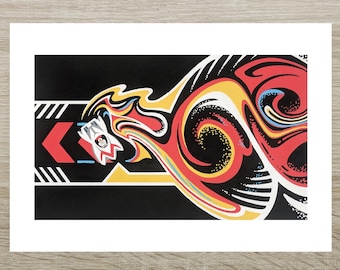 Speed Racer - Swirl A24 Posca Print (A5)