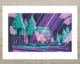 Gravity Falls - Mystery Shack Posca Print (A5)