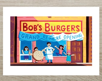 Bob's Burgers - Belcher Family Posca Print (A5)